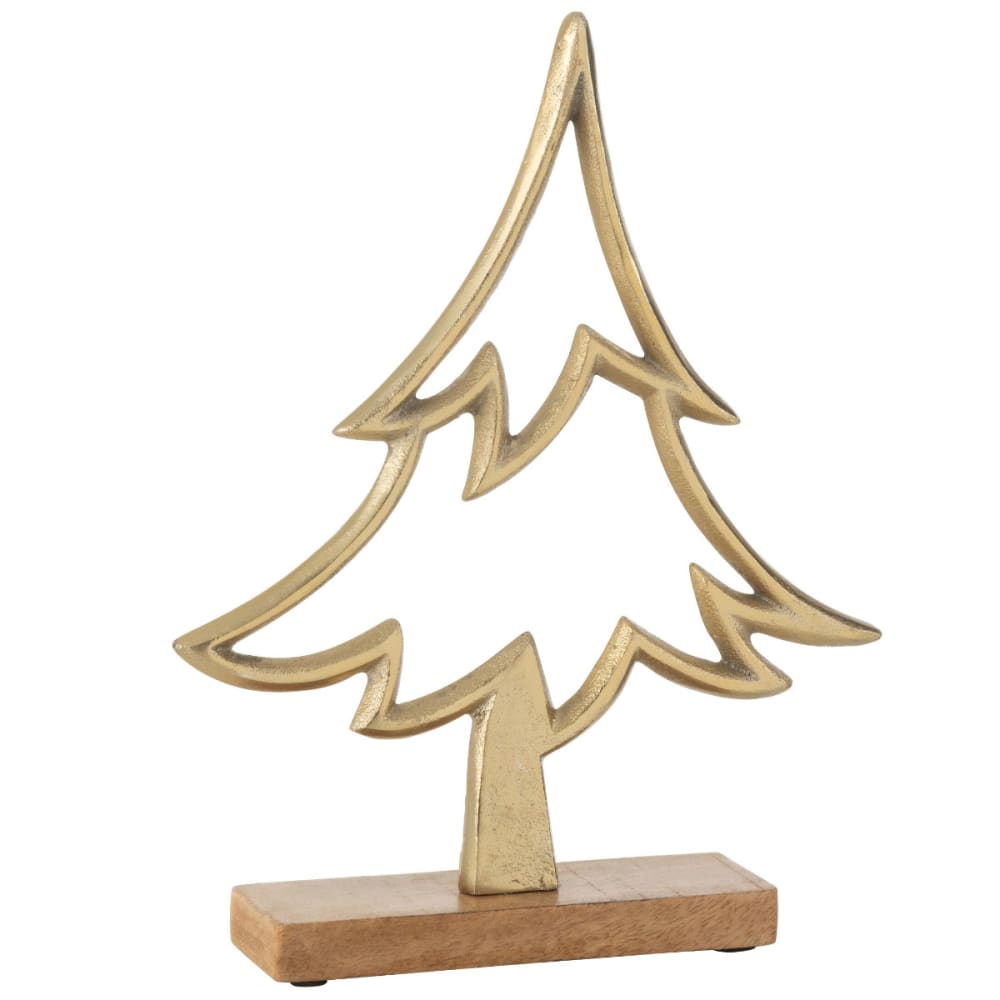 Sapin décoratif en aluminium or 25 cm