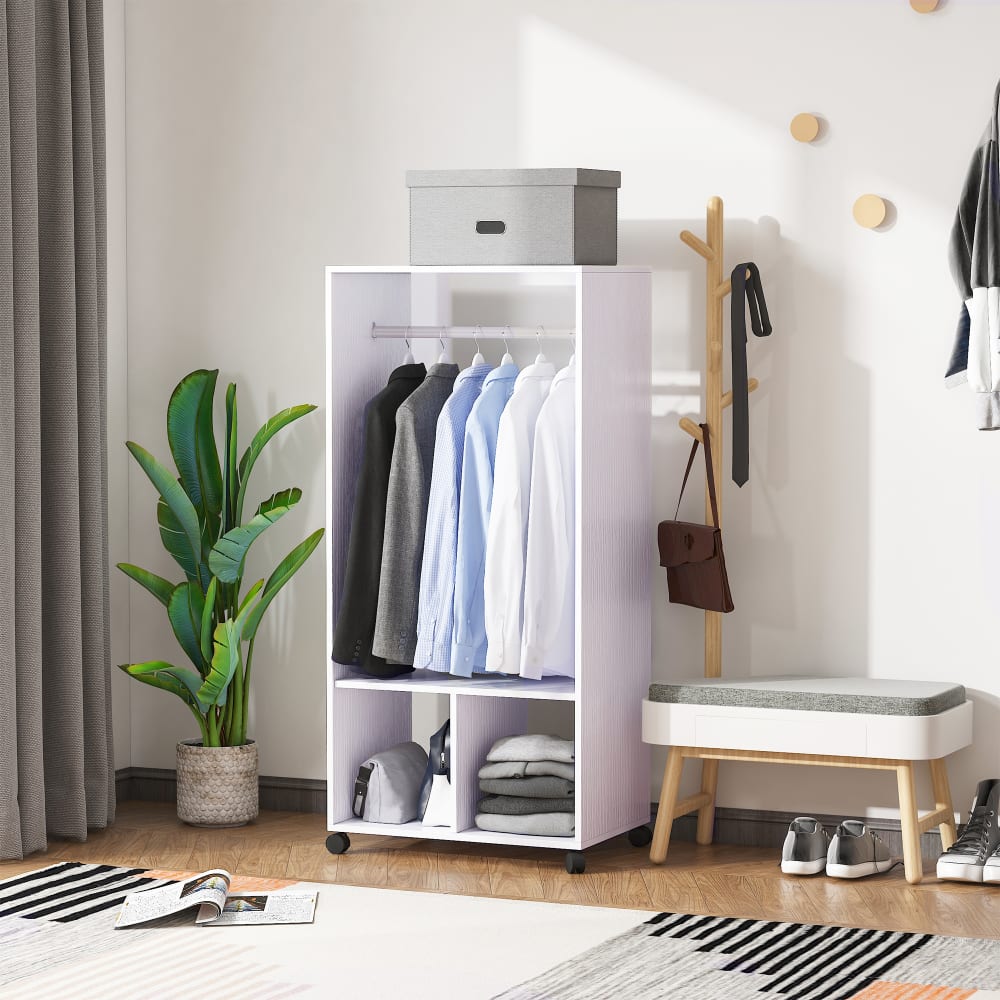 Armoire de rangement penderie à roulettes