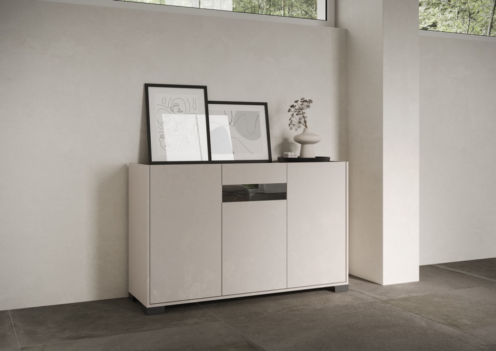 Sideboard 3 Türen 130x40x81 cm, cashmere - Maisons Du Monde