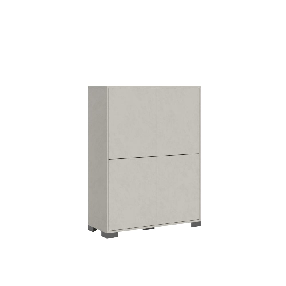 Buffet haut 4 portes 90x35x120 cm effet bois cachemire