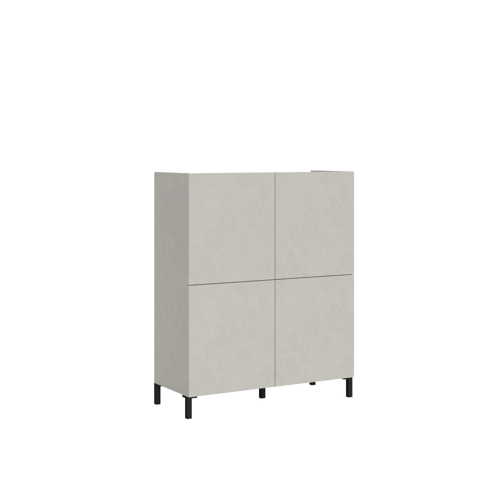 Buffet haut 4 portes 90x35x110 cm effet bois cachemire