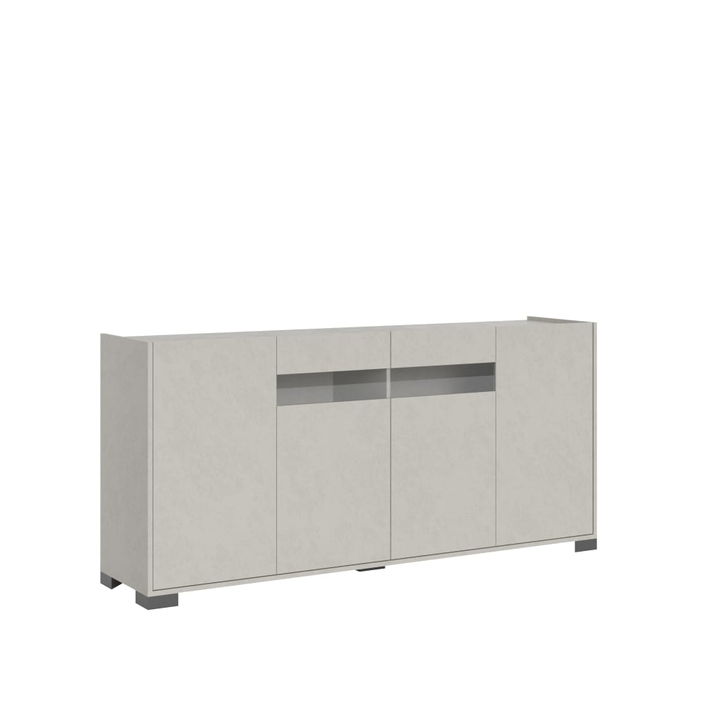 Itamoby Sideboard 4 Türen 174x40x81 cm, cashmere style modern Grau Öko-Tex Zertifikat Spanplatte