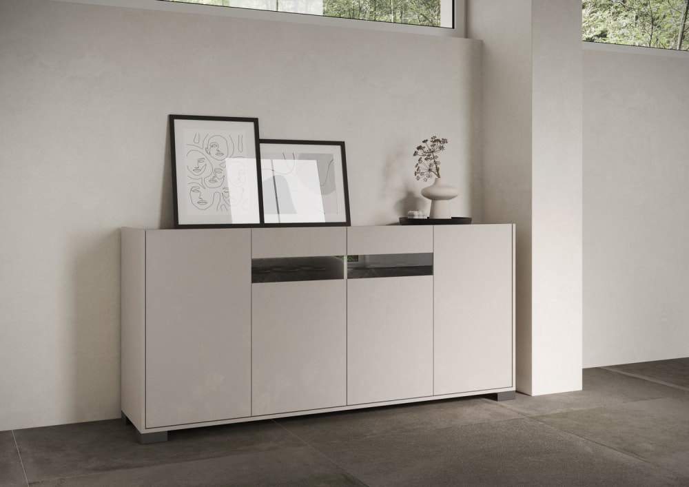 Sideboard 4 Türen 174x40x81 cm, cashmere - Maisons Du Monde