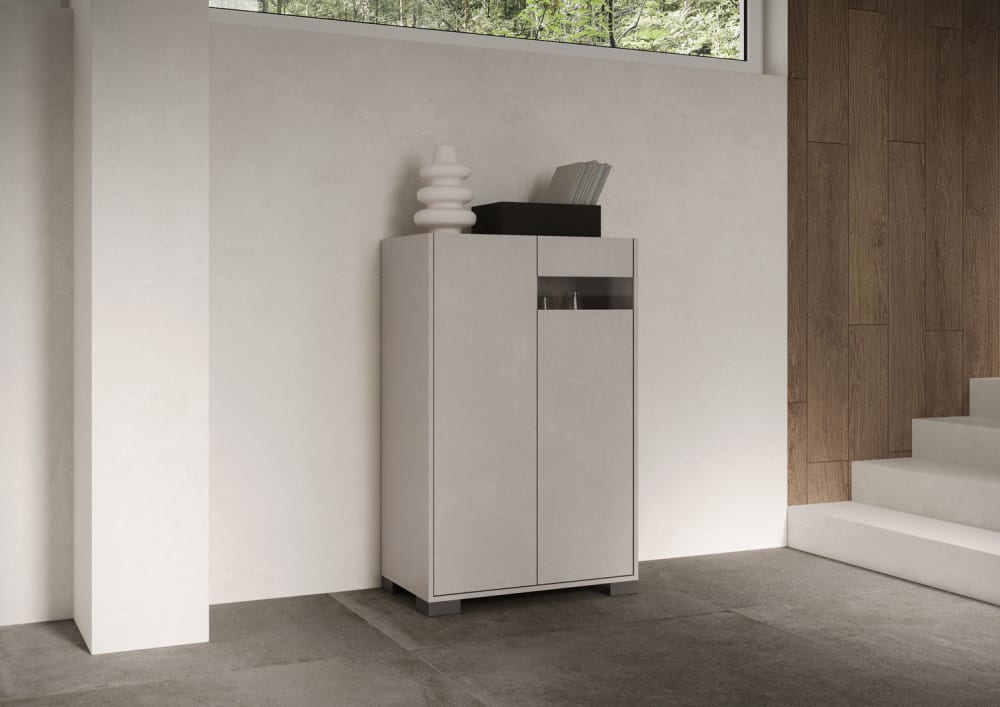 Highboard 2 Türen 70x35x110 cm, cashmere - Maisons Du Monde