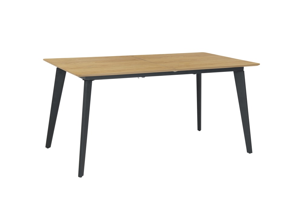 ByLiving Esstisch mit Auszug, Eichenoptik, 160-200 x 90, H 76 cm, braun style modern - Metall