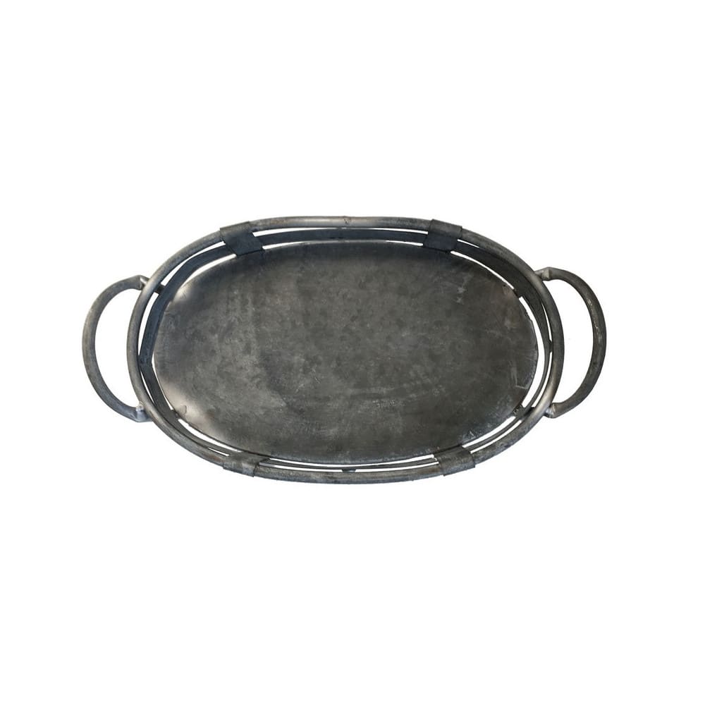 Set de 3 plateaux en métal gris l.47 40 31 cm - Maisons du Monde