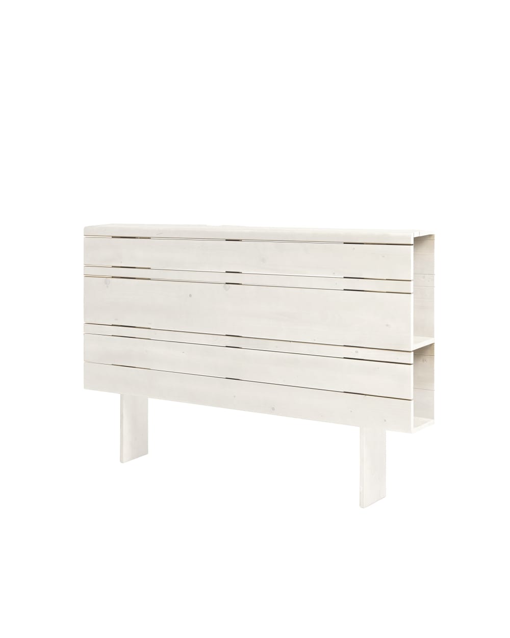 Tête de lit rangement sapin massif blanc 160 cm