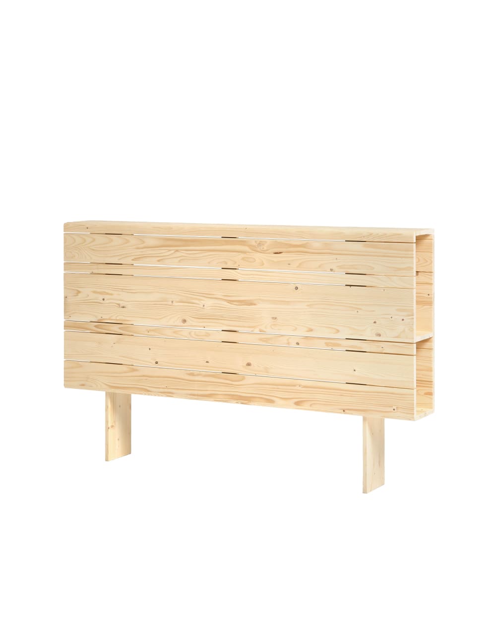 Hannun Kopfteil mit Stauraum Tannenholz Massiv Beige 145 cm style modern Braun