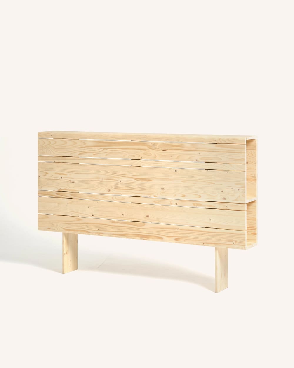 Kopfteil mit Stauraum Tannenholz Massiv Beige 145 cm - Maisons Du