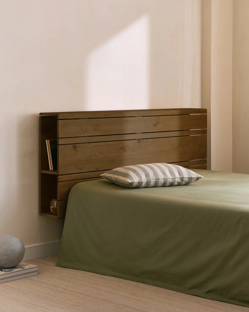 Kopfteil mit Stauraum Tannenholz Massiv Braun 145 cm - Maisons Du