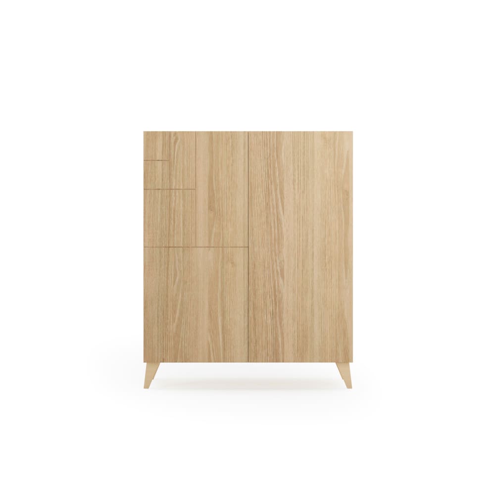 Meuble à chaussures en mélaminé chêne doré 109x90x27 cm