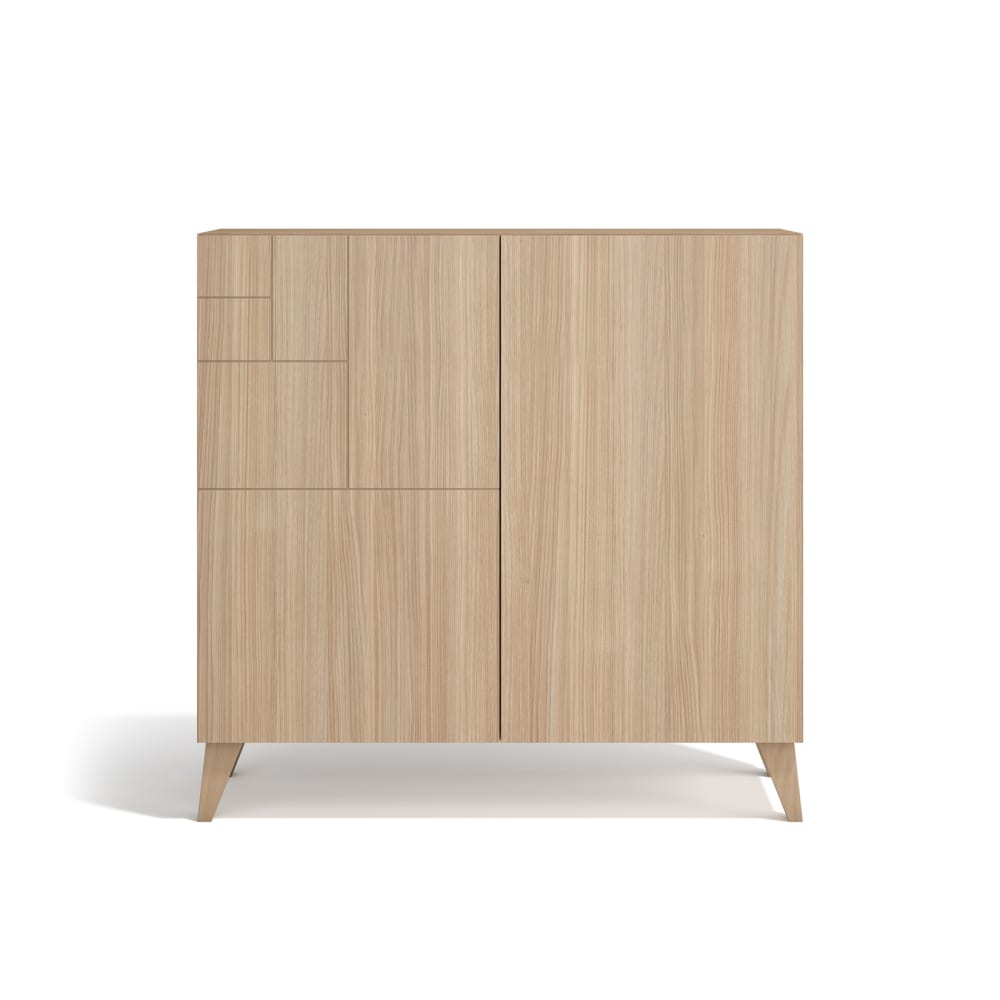 Meuble à chaussures, mélamine noyer clair pieds noyer clair 87x90x27