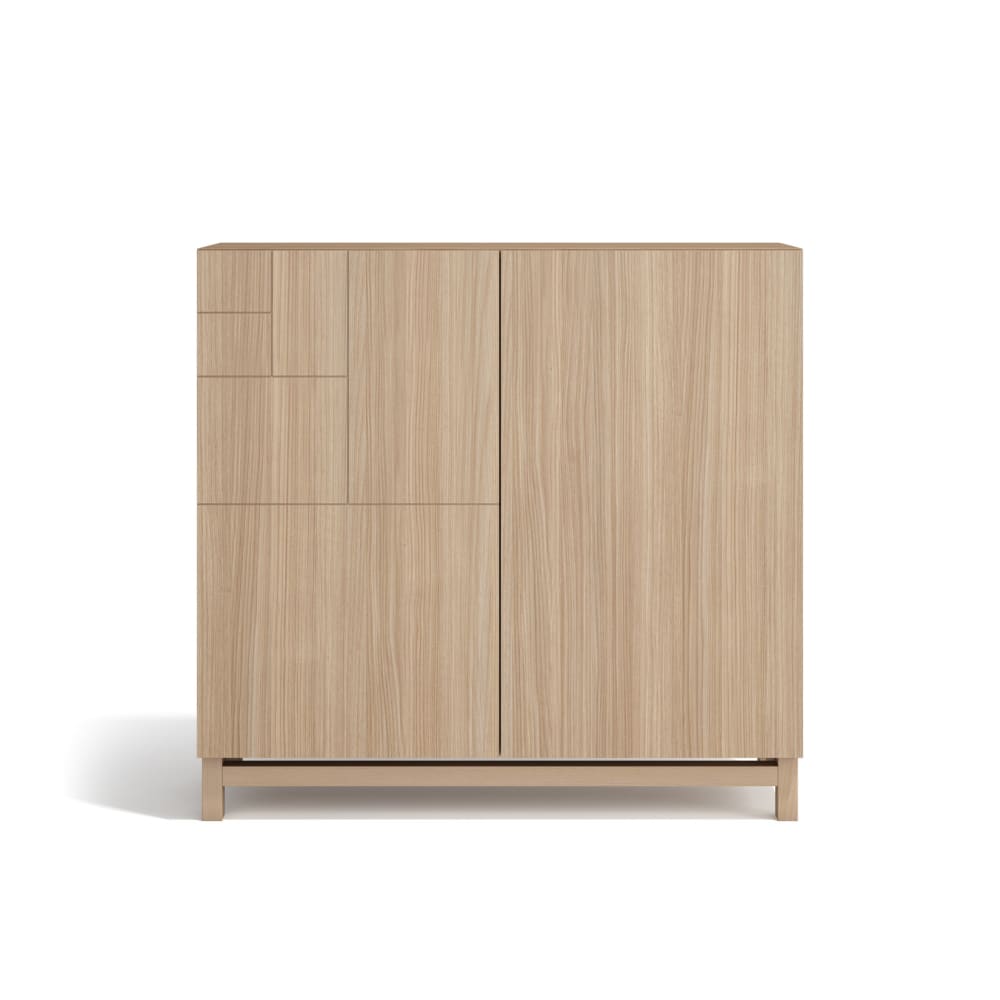 Meuble à chaussures en mélaminé noyer clair 90x90x27 cm