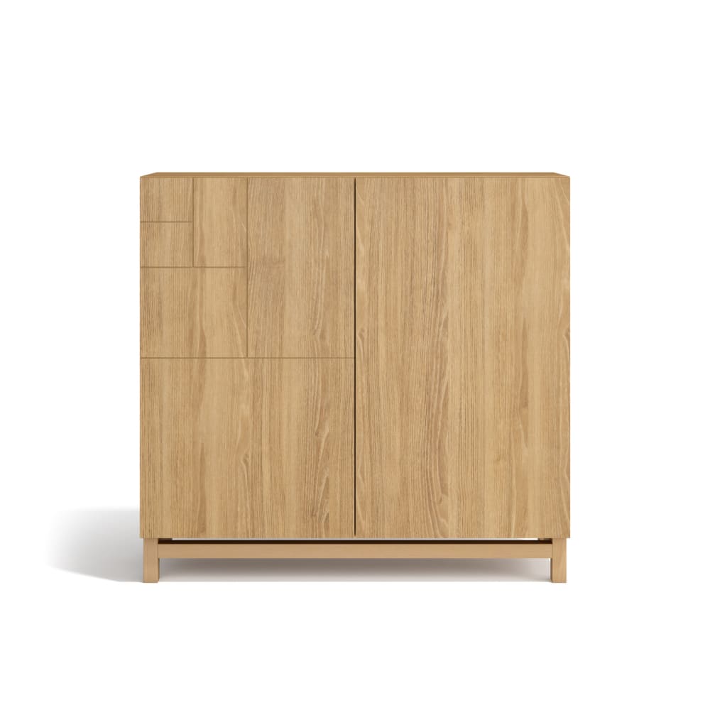 Meuble à chaussures en mélaminé chêne doré 90x90x27 cm