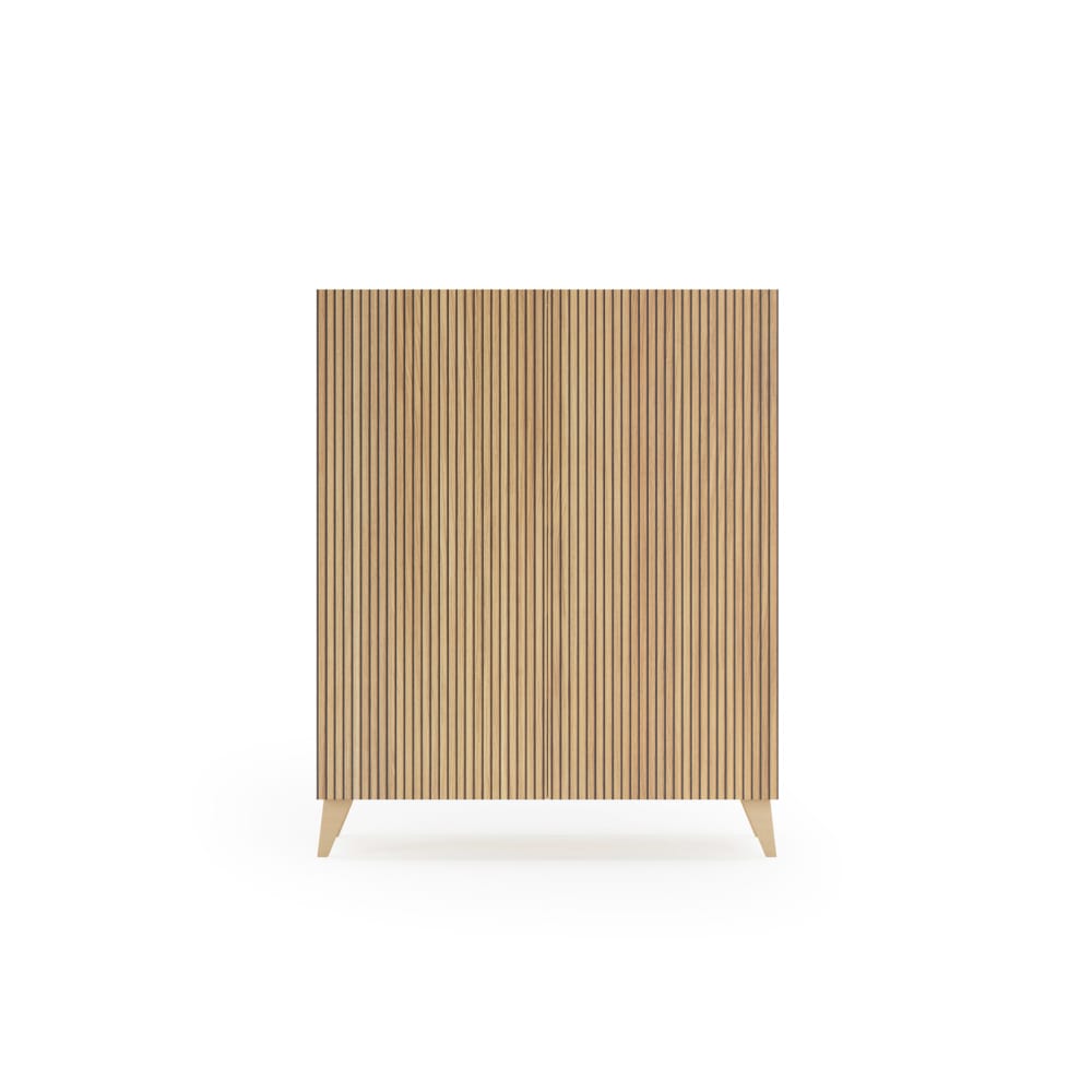 Meuble à chaussures mélaminé chêne doré portes imprimées 109x90x27 cm