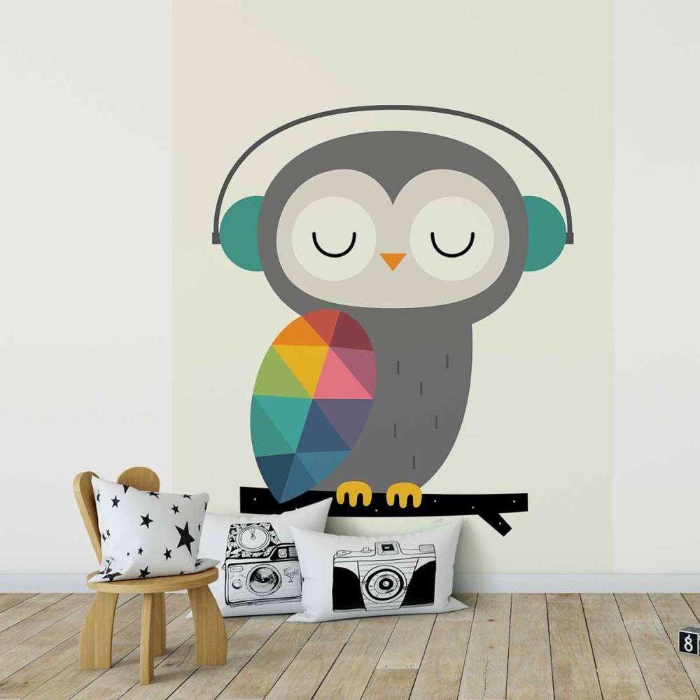 Papier peint hibou disco