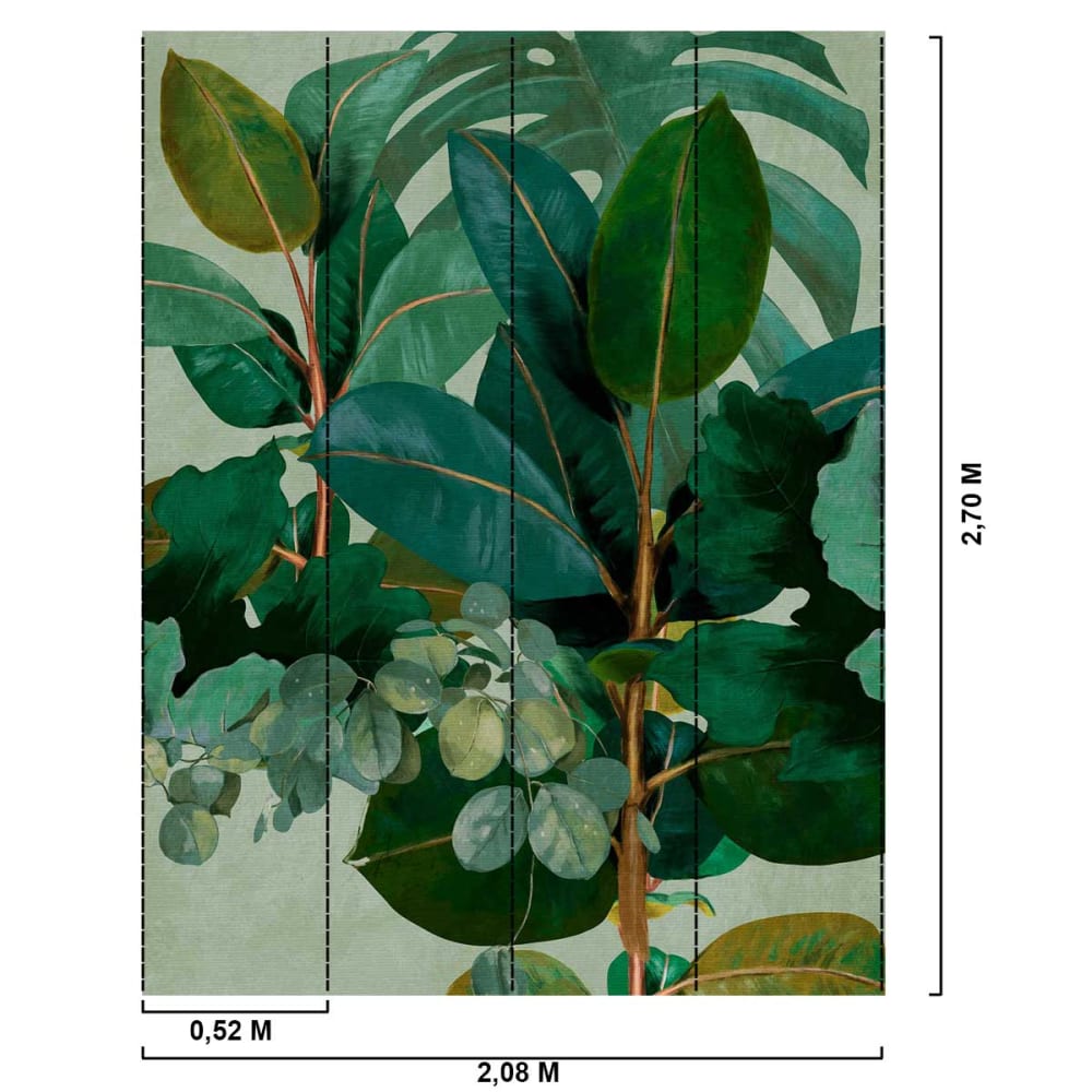 Papier peint symphonie des feuilles 208x270 cm — vue 3