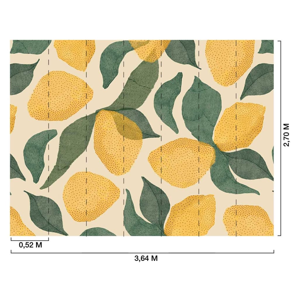 Papier peint citrons d'été 364x270 cm — vue 3