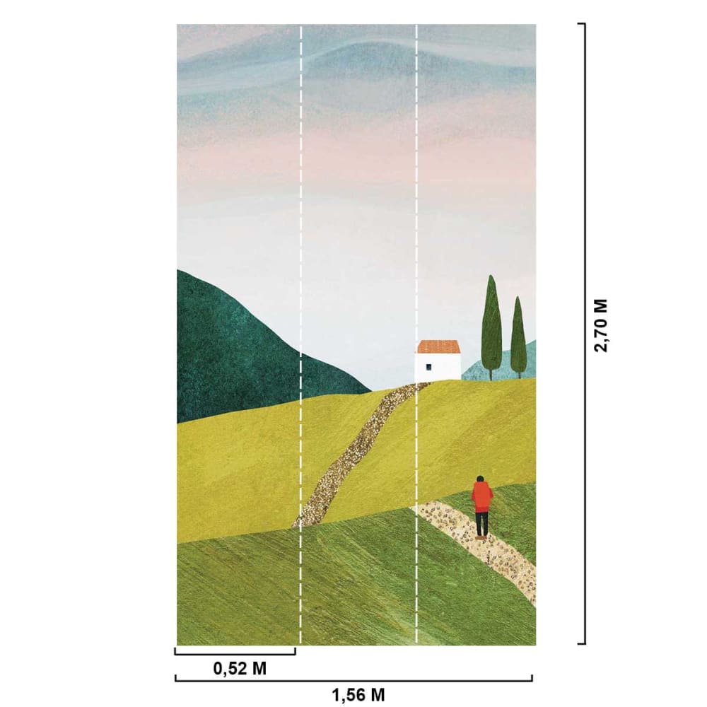 Papier peint refuge en montagne 156x270 cm — vue 3