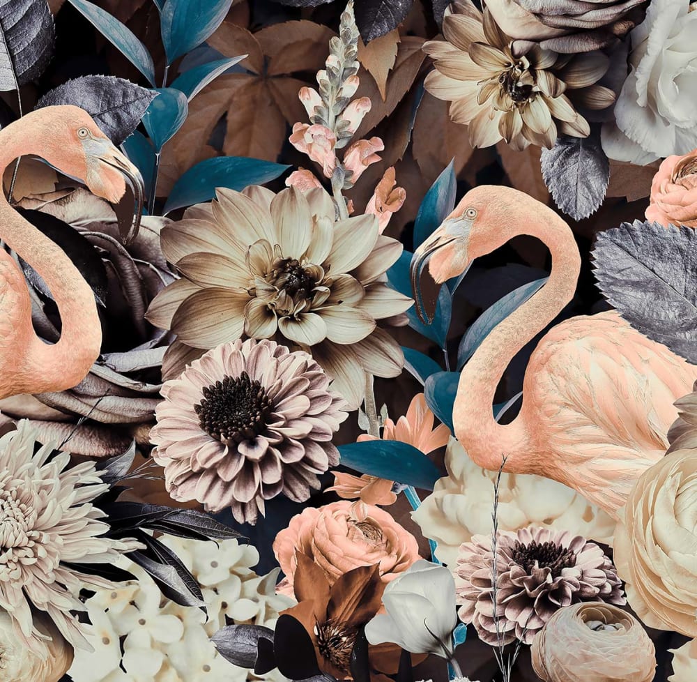 Papier peint jardin de flamants roses 364x270 cm — vue 4