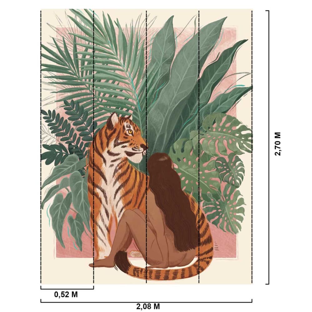 Papier peint femme de la savane 208x270 cm — vue 3