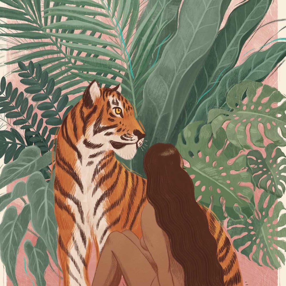Papier peint femme de la savane 208x270 cm — vue 4