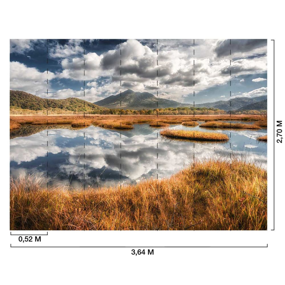 Papier peint lac et miroir 364x270 cm — vue 3