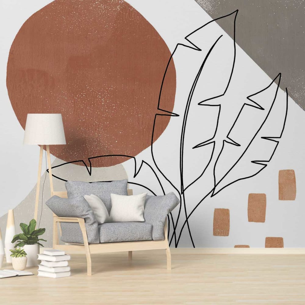Papier peint cercle d'ocre