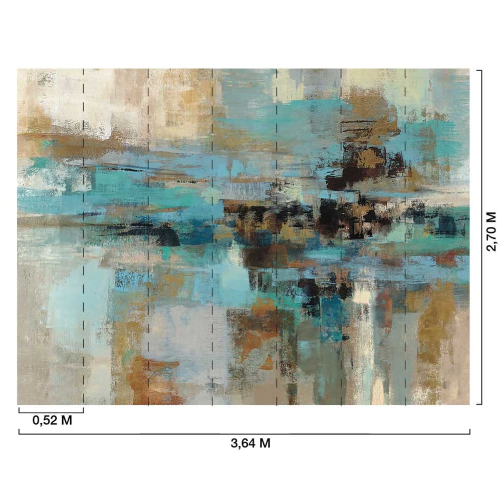 Papier peint impression turquoise 364x270 cm — vue 3
