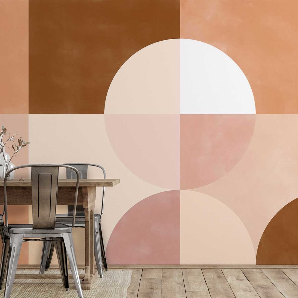 Papier peint centre rose 364x270 cm