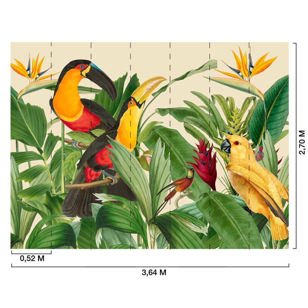 Papier peint jardin d'oiseaux 364x270 cm — vue 3