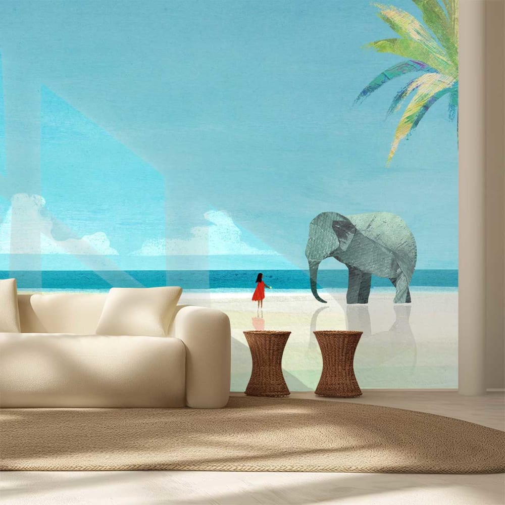 Papier peint plage lointaine