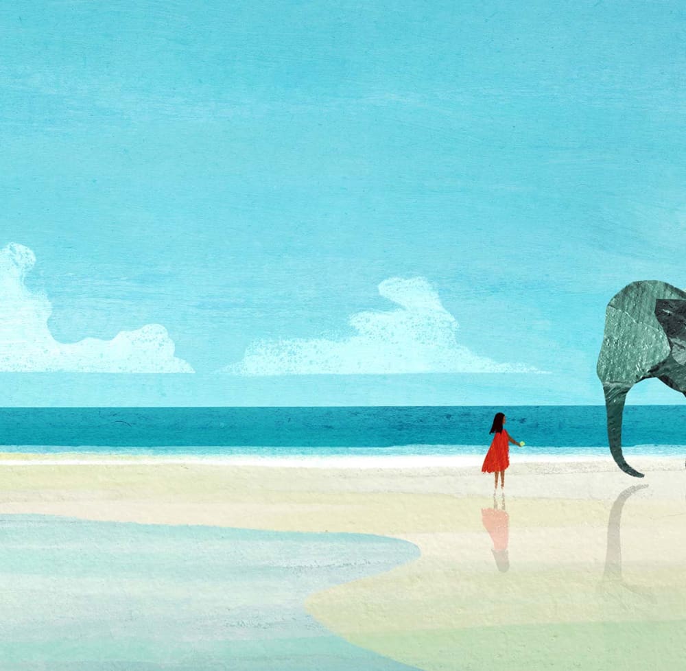 Papier peint plage lointaine 364x270 cm — vue 4