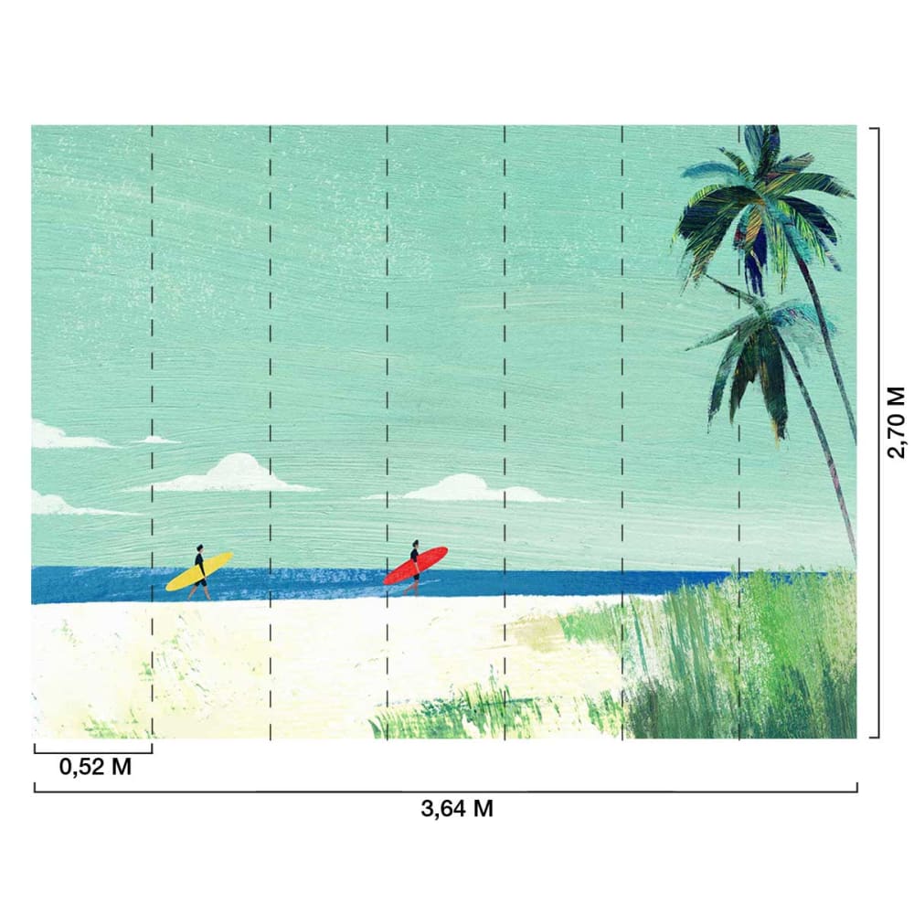 Papier peint retour de surf 364x270 cm — vue 3