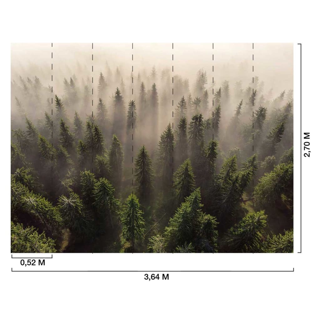 Papier peint l'armée des sapins 364x270 cm — vue 3