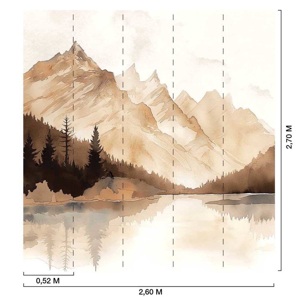 Papier peint montagne d'automne 260x270 cm — vue 3