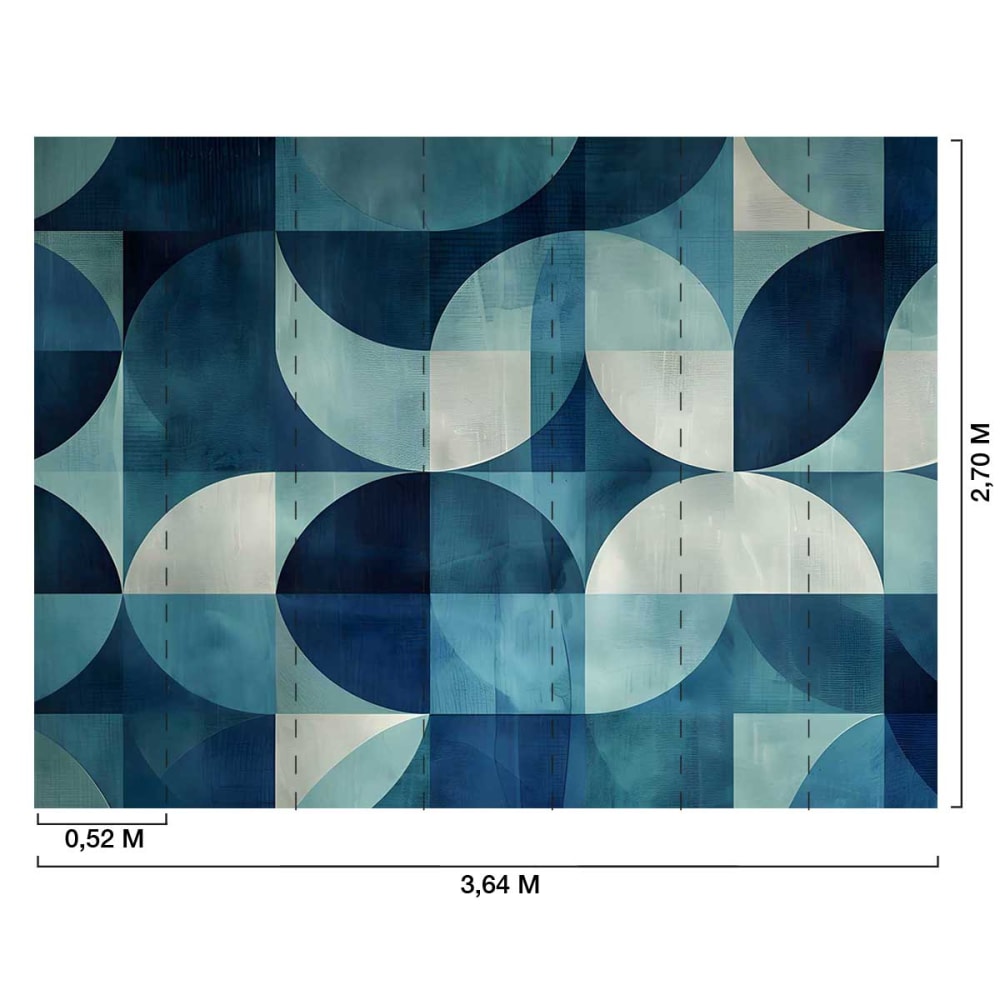 Papier peint bleu ciel 364x270 cm — vue 3
