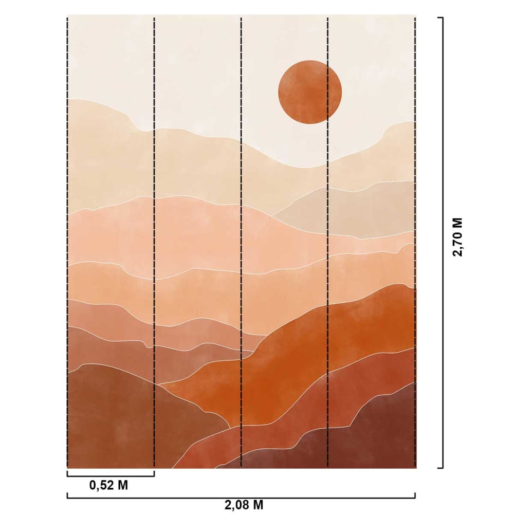 Papier peint soleil au zenith 208x270 cm — vue 3