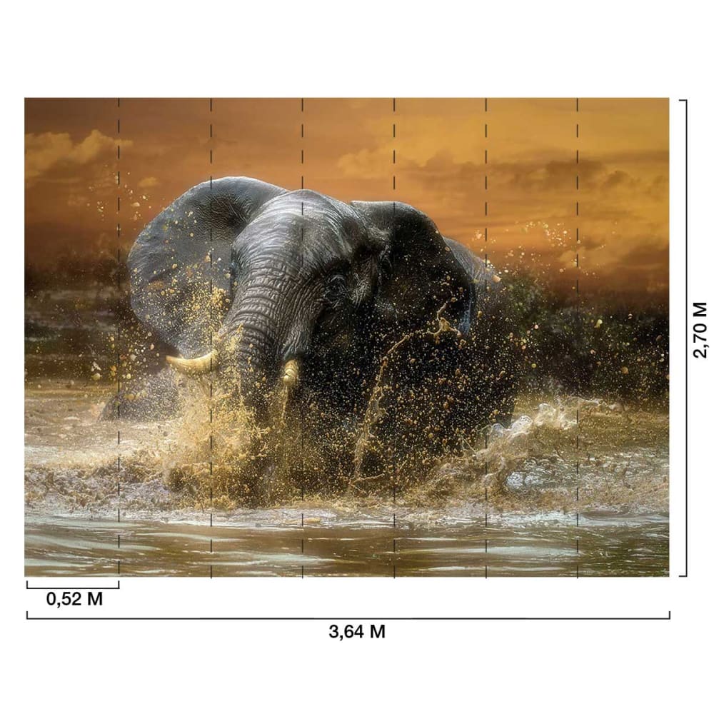 Papier peint bain puissant 364x270 cm — vue 3