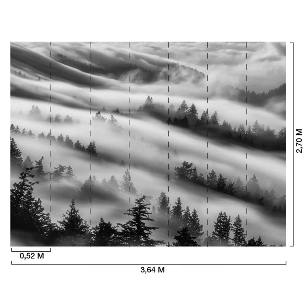 Papier peint brume du matin 364x270 cm — vue 3