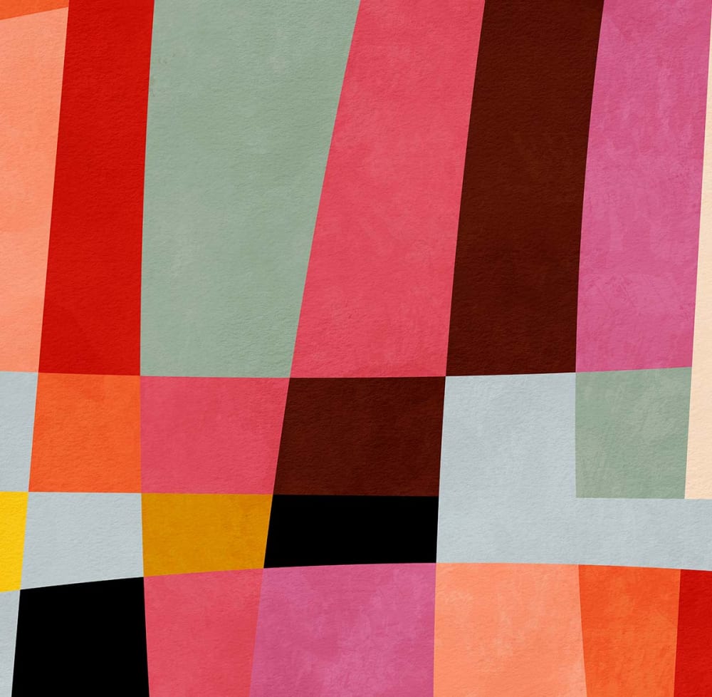 Papier peint damier coloré 364x270 cm — vue 4