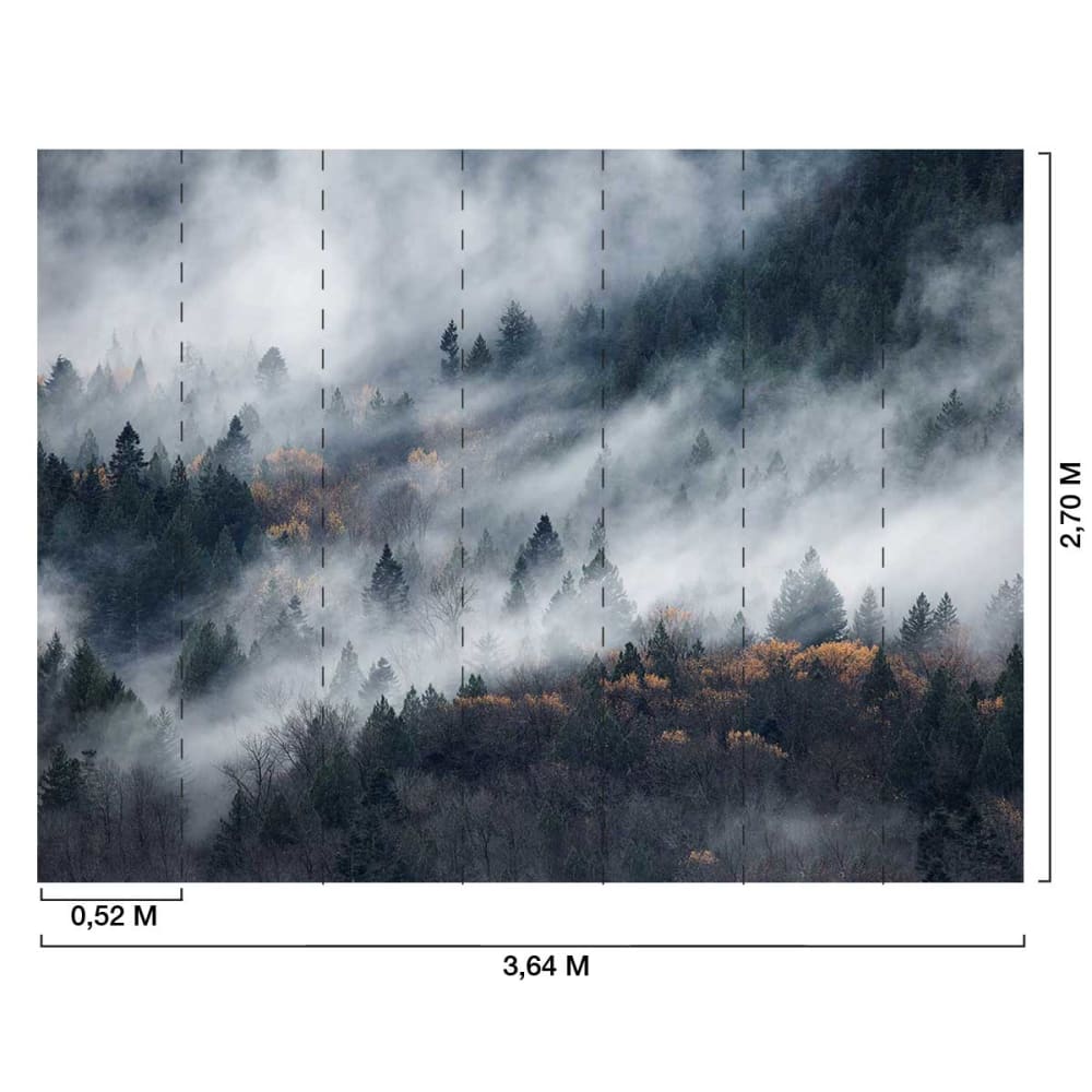 Papier peint un chemin du brouillard 364x270 cm — vue 3