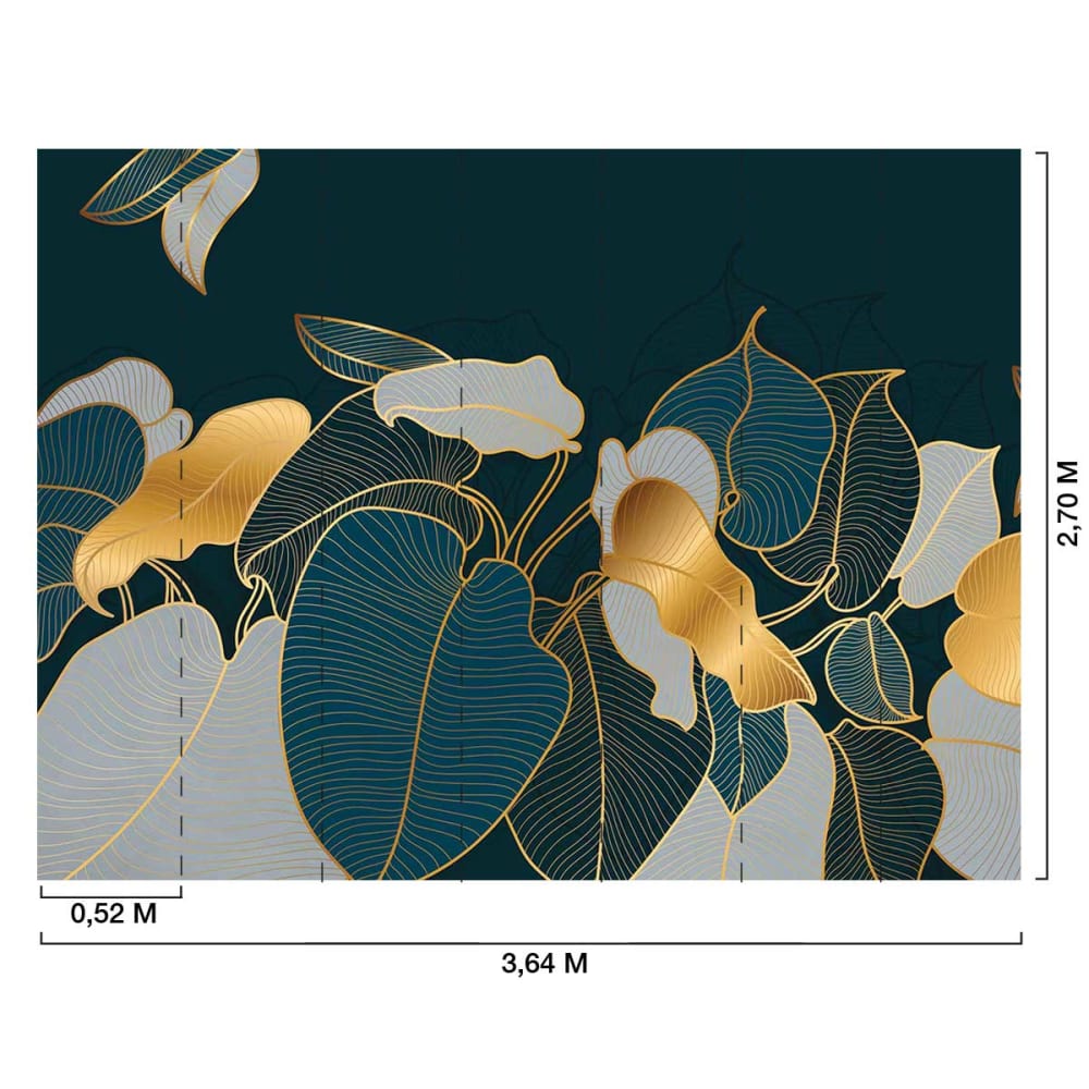 Papier peint or et luxure 364x270 cm — vue 3