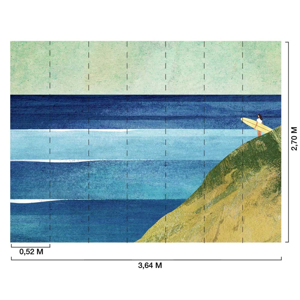 Papier peint du haut de la falaise 364x270 cm — vue 3