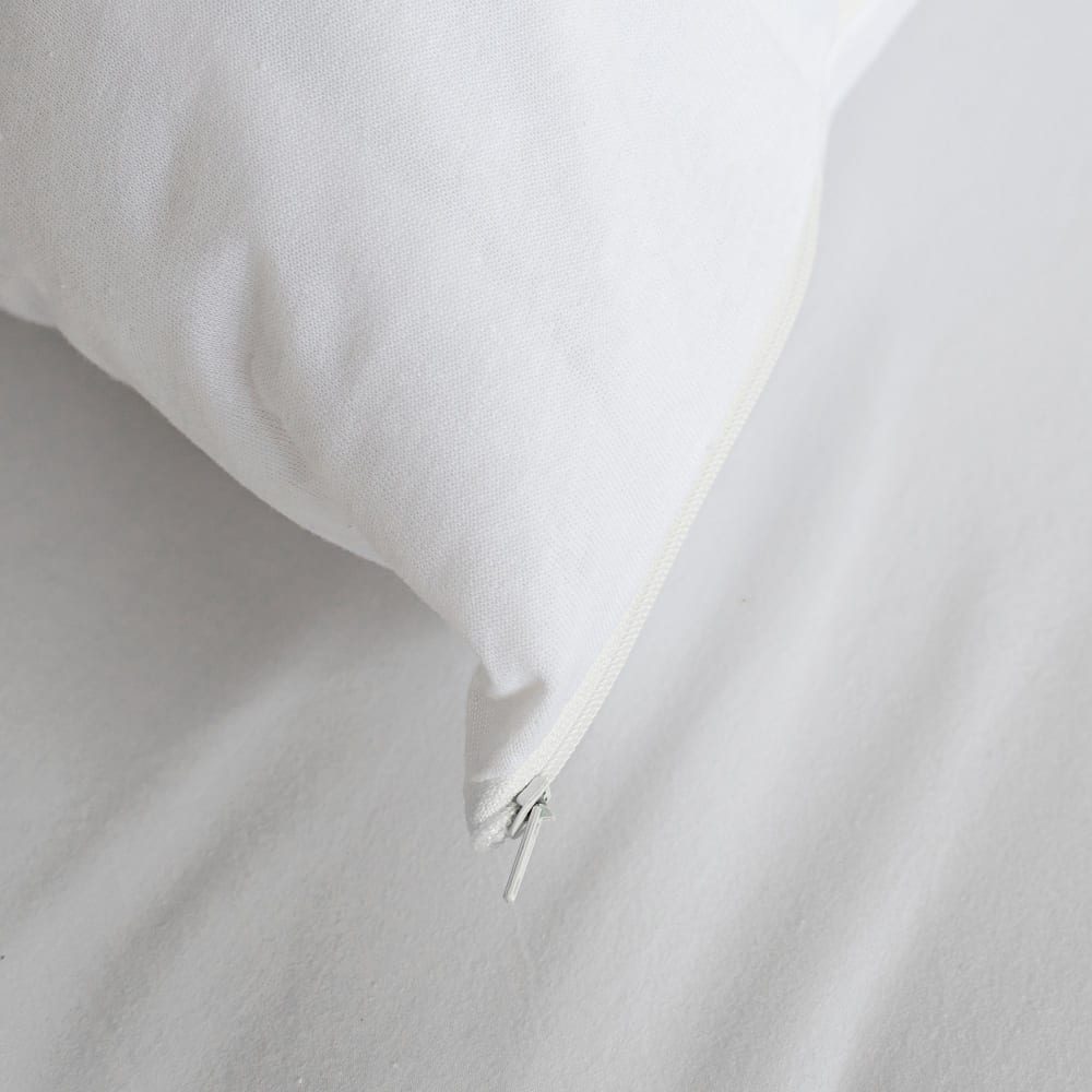Wasserfester Kopfkissenschoner aus 100% Baumwolle 60x60 cm Weiss