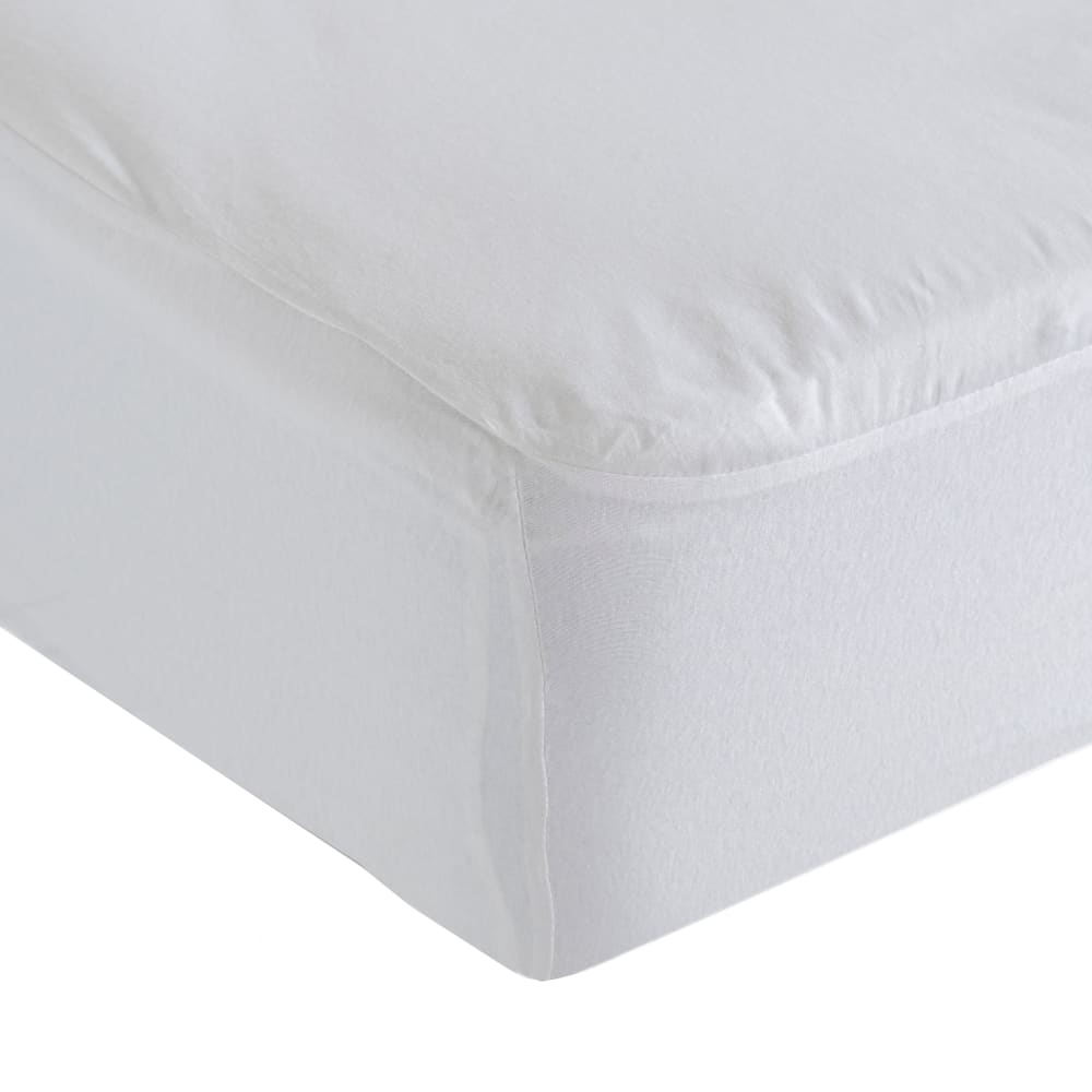 Alèse imperméable 100% Coton Blanc 60x120x14 cm (Berceau)