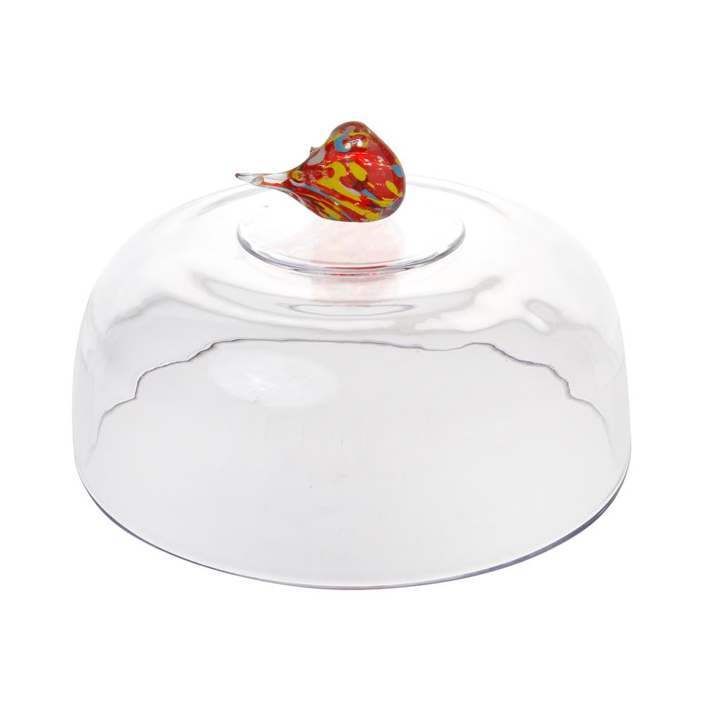 Cloche sur pied Oiseau en verre 30 cm transparent / cristal - Maisons du Monde