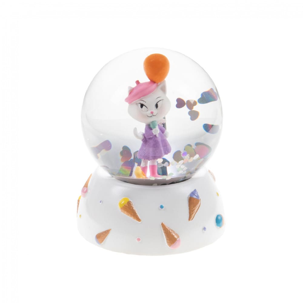 Boule à neige mia au parc multicolore en verre