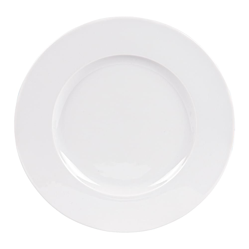Lot de 6 assiettes plates blanches en porcelaine 27 cm