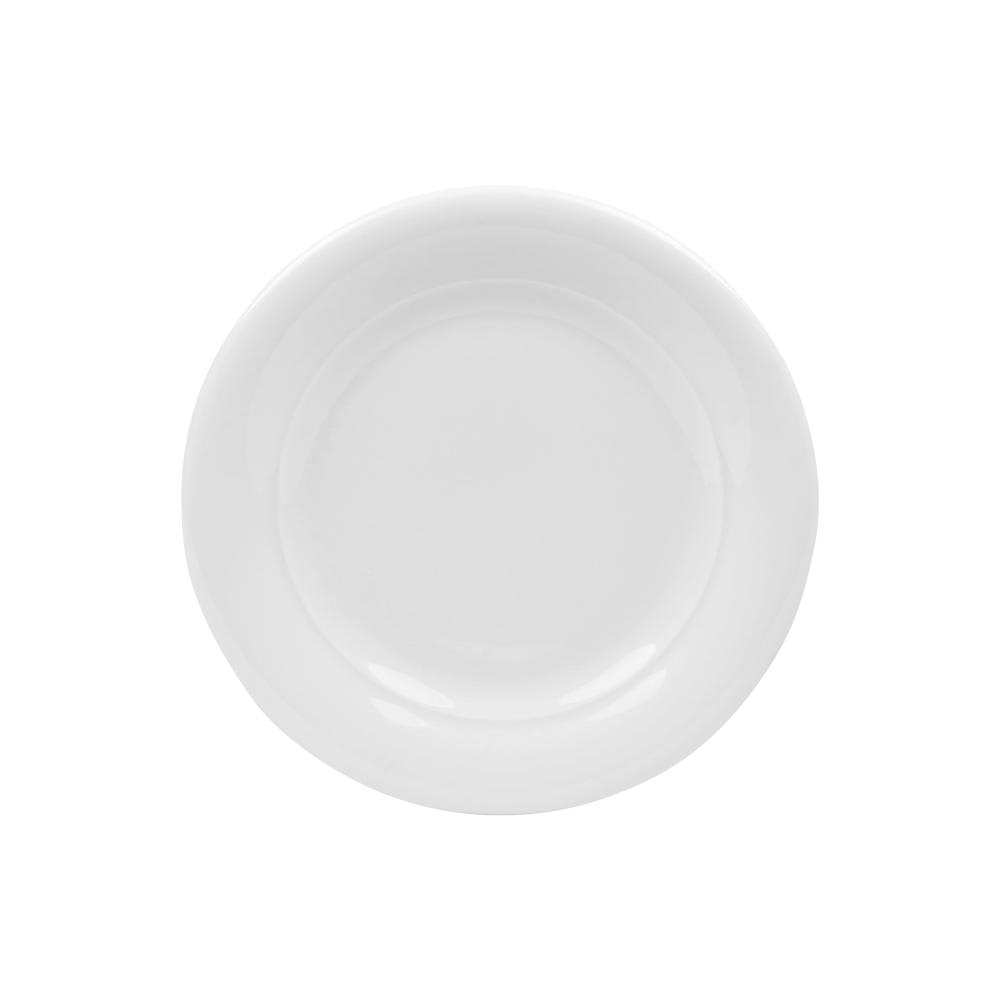 Lot de 6 assiettes plates blanches en porcelaine 26 cm